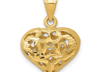 14K gold heart pendant