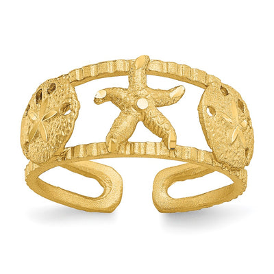 14K gold starfish ring