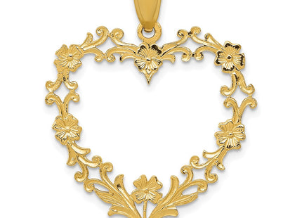 14K gold heart pendant