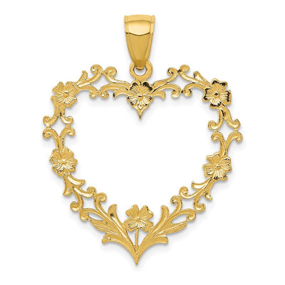 14K gold heart pendant
