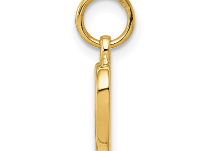 14K Polished Cut-out Heart Pendant (Style C2152)
