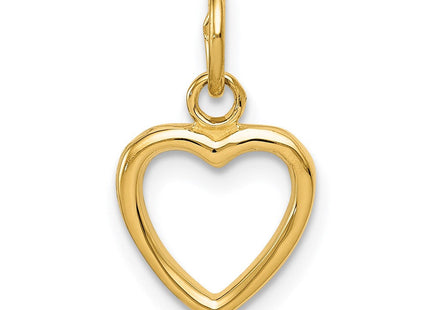 14K Polished Cut-out Heart Pendant (Style C2152)