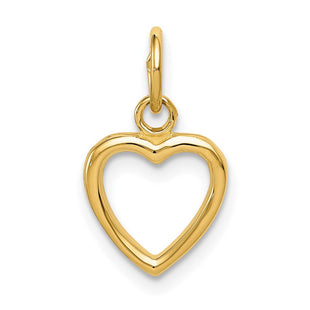 14K Polished Cut-out Heart Pendant (Style C2152)