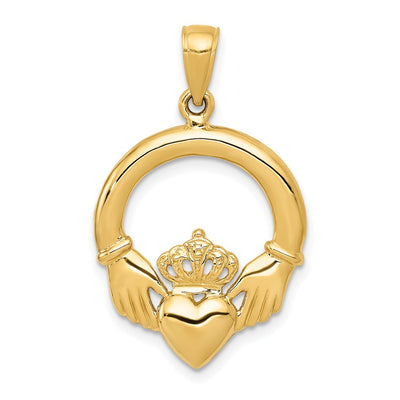 14K gold claddagh pendant