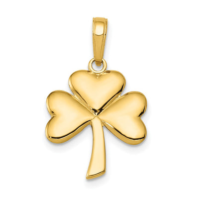 14K gold shamrock pendant