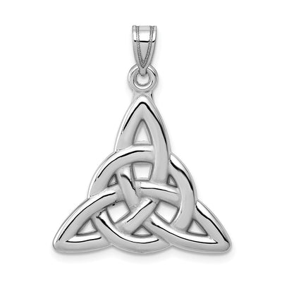 14K white gold knot pendant