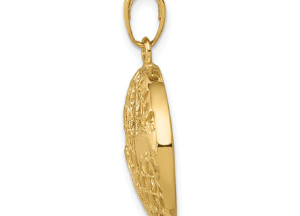 14k Polished Globe Pendant, 24.5 x 16mm
