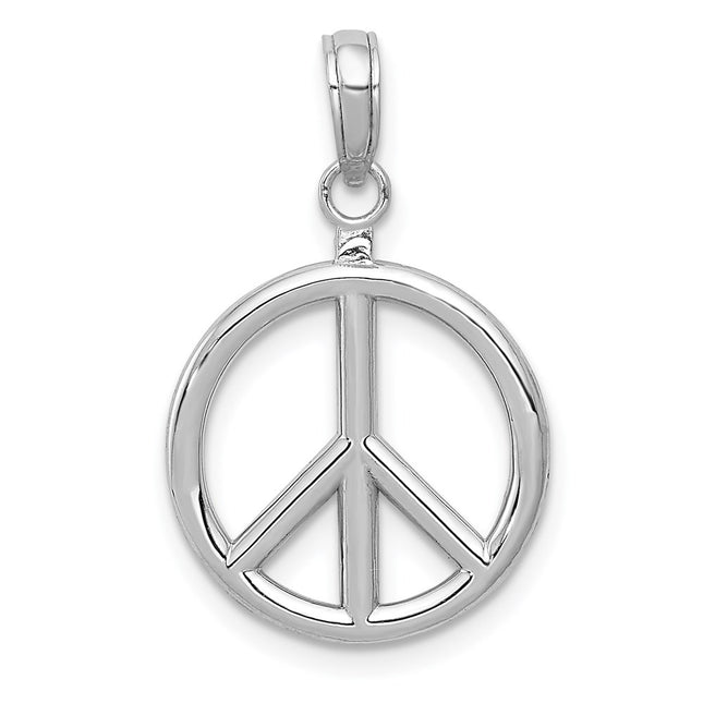 14K white gold charm