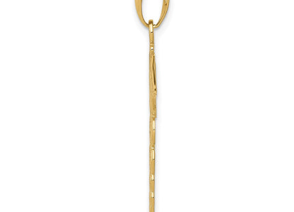 14K gold caduceus pendant, alternate view