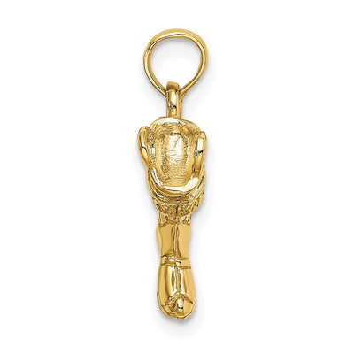 14K 3-D Firefighter Boot Charm