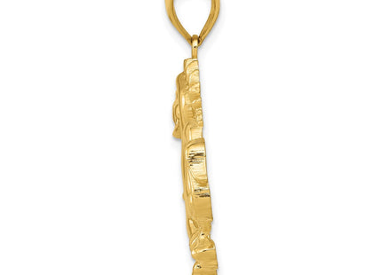 14k Solid Polished Dragon Pendant (Style C2380)
