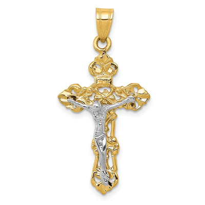 14K gold fleur de lis pendant