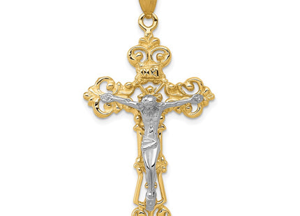 14K gold fleur de lis pendant