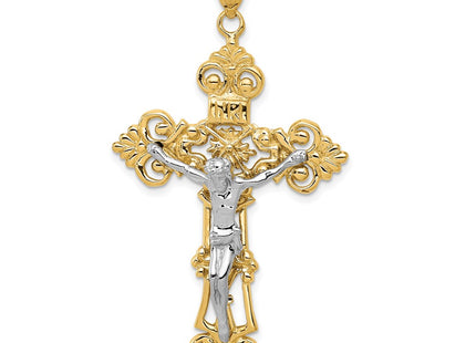 14K gold fleur de lis pendant