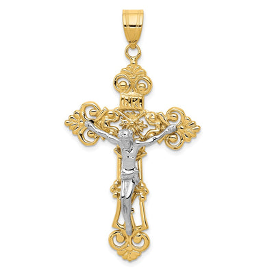14K gold fleur de lis pendant
