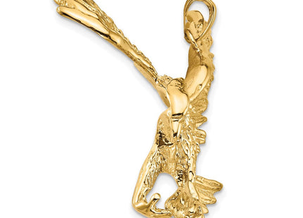 14k Solid Polished Eagle Pendant (Style C2430)