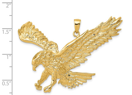 14k Solid Polished Eagle Pendant (Style C2430)