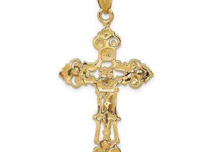 14K gold fleur de lis pendant, further view