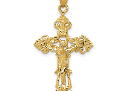 14K gold fleur de lis pendant