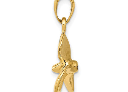 14K Polished 3-D Propeller Pendant (Style C2480)