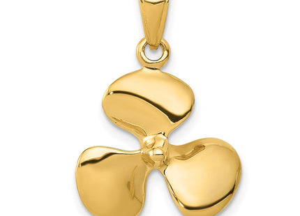 14K Polished 3-D Propeller Pendant (Style C2480)