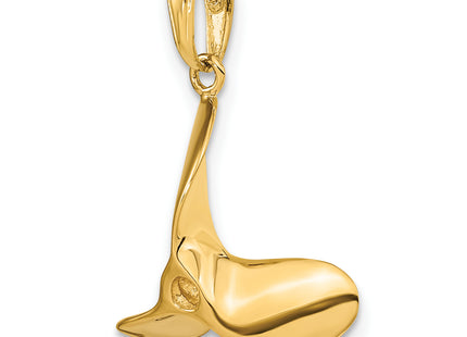 14K Polished 3-D Propeller Pendant, 24 x 17mm