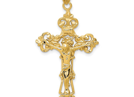 14K gold fleur de lis pendant
