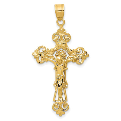 14K gold fleur de lis pendant