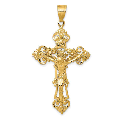 14K gold fleur de lis pendant