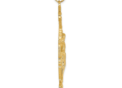 14K gold fleur de lis pendant, alternate view