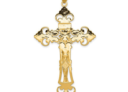 14K gold fleur de lis pendant, further view