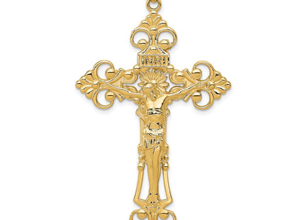 14K gold fleur de lis pendant