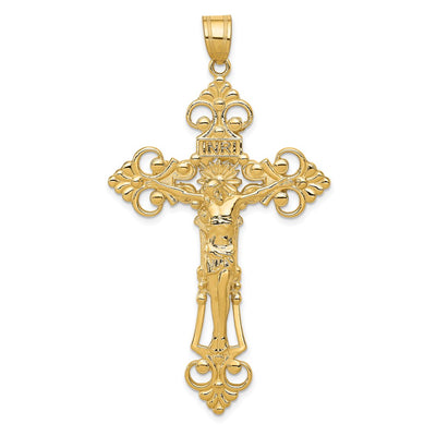 14K gold fleur de lis pendant