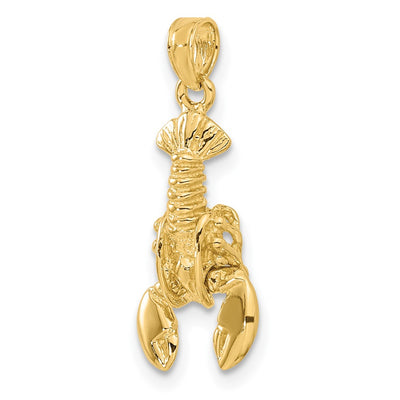 14K Moveable Lobster Pendant