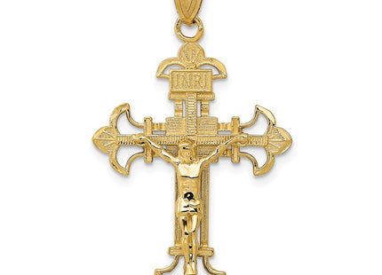 14K gold fleur de lis pendant