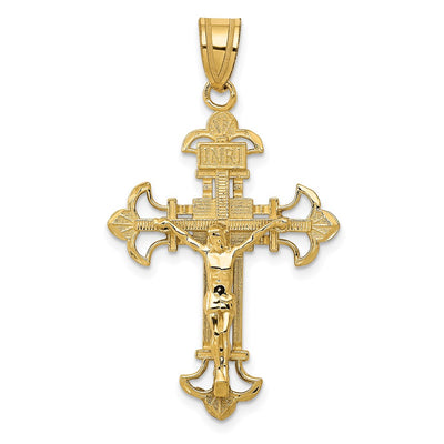 14K gold fleur de lis pendant