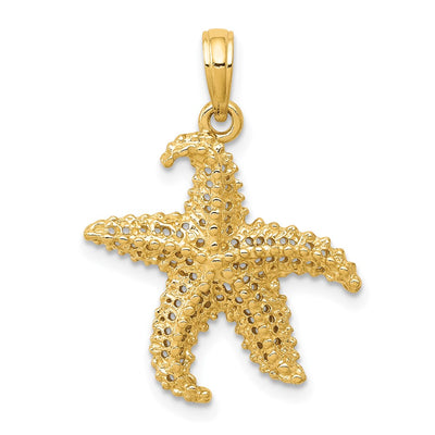 14K gold starfish pendant