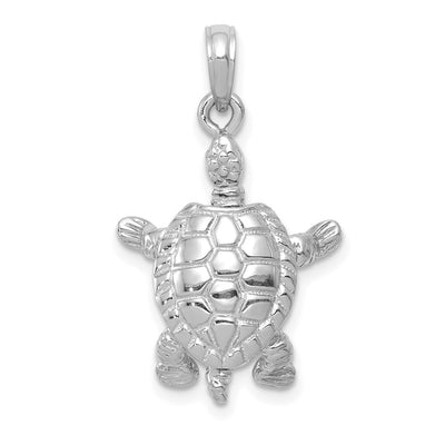 14K white gold pendant