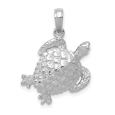14K white gold pendant