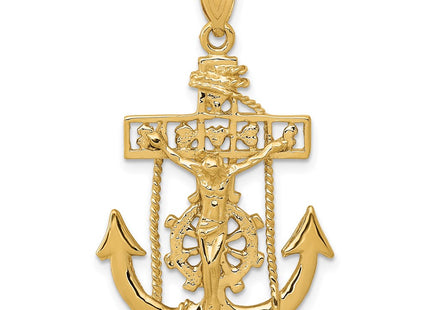 14K gold cross pendant