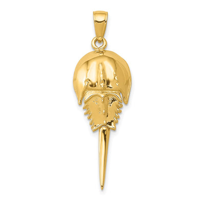 14K gold horseshoe pendant