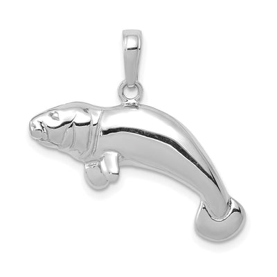 14K white gold pendant