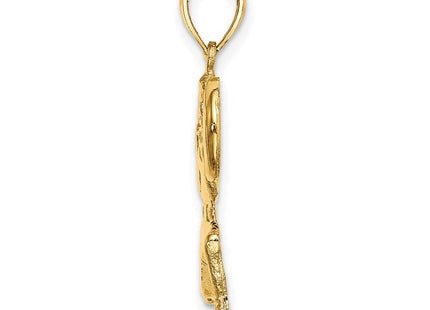 14k Solid Polished Weightlifter Pendant (Style C2640)
