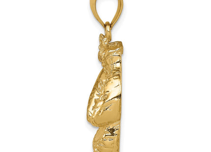 14K gold pendant, alternate view