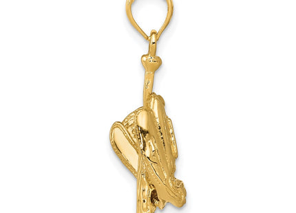 14K gold pendant, alternate view