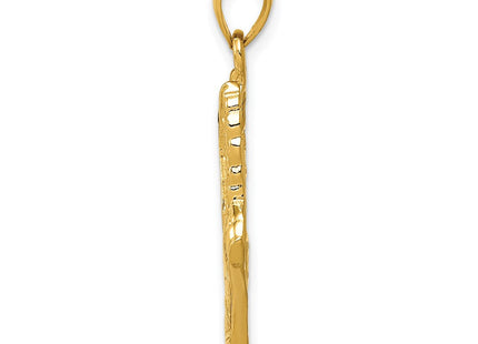 14k Polished Running Shoe Pendant (Style C2661)