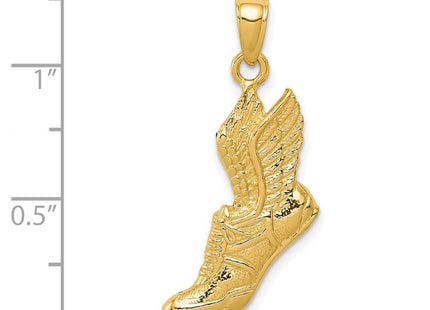 14k Polished Running Shoe Pendant (Style C2661)