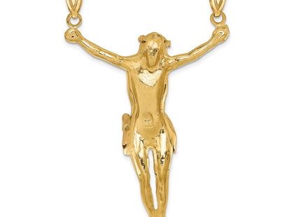 14K gold crucifix pendant, another view