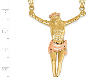 14K gold crucifix pendant, alternate view
