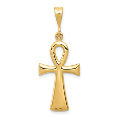 14K Egyptian Ankh Cross Pendant